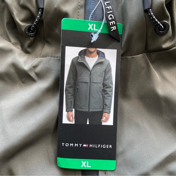 Tommy Hilfiger Mens Performance Hooded Jacket XL Olive NWT - Picture 2 of 15